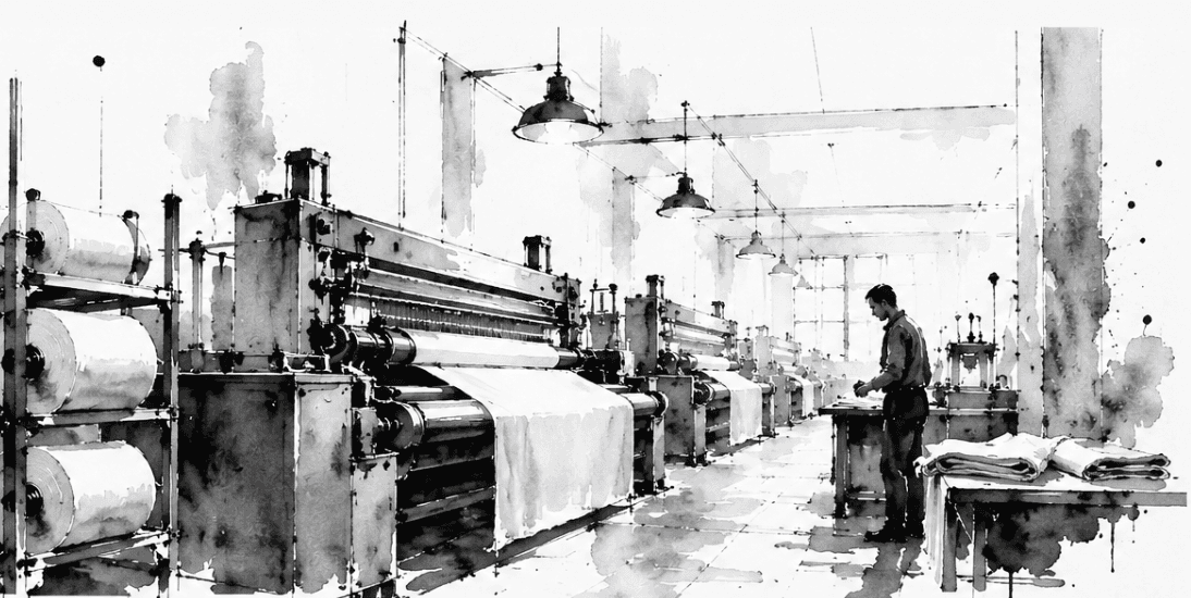 Textiles & Trading illustration