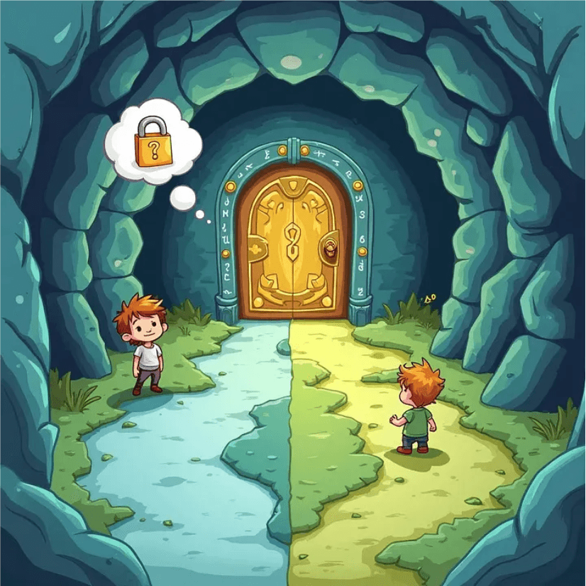 Zero Knowledge Proof - Ali Baba Cave Illustration